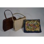 Three vintage handbags