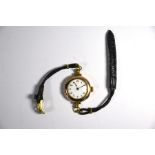 A lady's vintage 9ct gold wristwatch