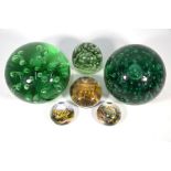 Collection of six paperweights