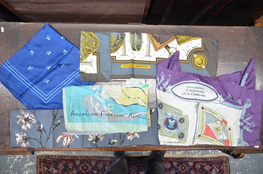 Five vintage lady's silk scarves - Image 3 of 5