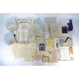 An interesting selection of ephemera and documents