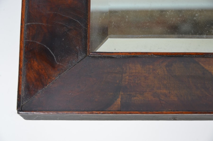 An antique oyster veneered mirror - Image 3 of 6