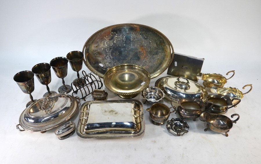 A quantity of electroplated wares