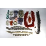 A collection of vintage and earlier jewellery and other items
