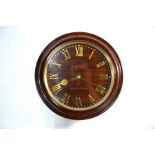 Sims & Co, Eastleigh, a 19th century red walnut 8-day single fusee wall clock