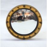 A Victorian giltwood and gesso framed convex mirror
