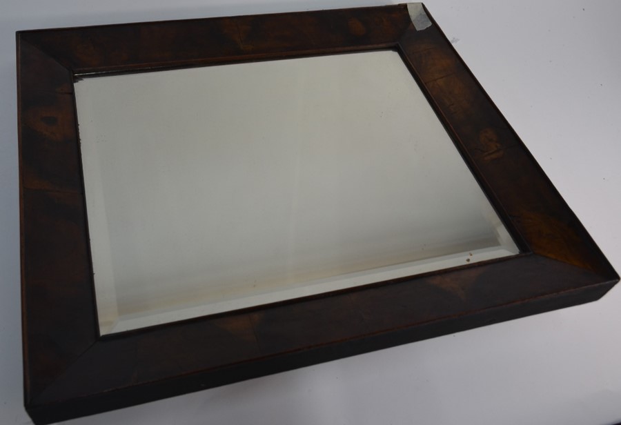 An antique oyster veneered mirror - Image 2 of 6