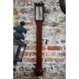 T Blunt, London, a Georgian mahogany stick barometer