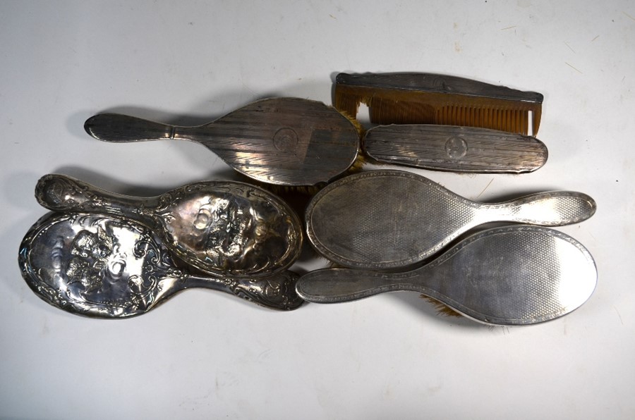 Five various silver-backed hairbrushes etc - Image 2 of 2