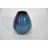 A Chinese Jun Yao style 'lotus-bud' water pot, blue purple splashed glaze
