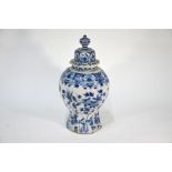 A large 18th century Delft baluster vase