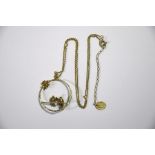 Alex Monroe - a gilt metal necklace