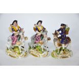 A pair of early 19th century Derby porcelain figures of The Taylor and His Wife