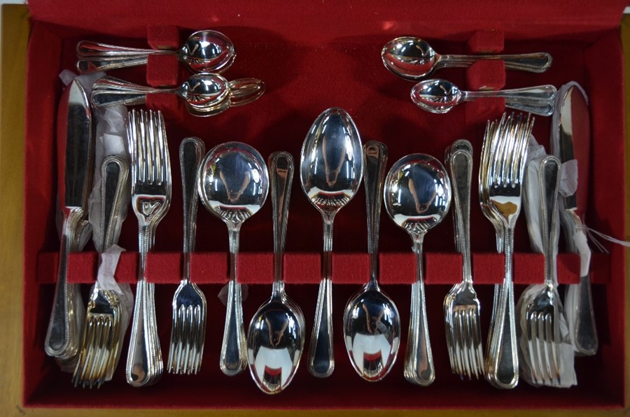 A canteen of epns bead-edge flatware for twelve settings - Image 3 of 4