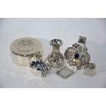 Assorted Continental white metal items