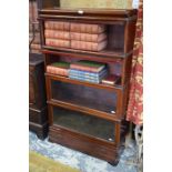 Globe Wernicke, a mahogany five section glazed library bookcase