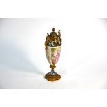 A 19th century Italian Capodimonte urn