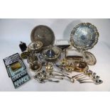 A quantity of electroplated wares