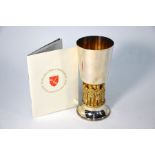 An Aurum silver and parcel gilt Winchester Cathedral commemorative goblet