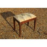 A 19th century mahogany framed stool