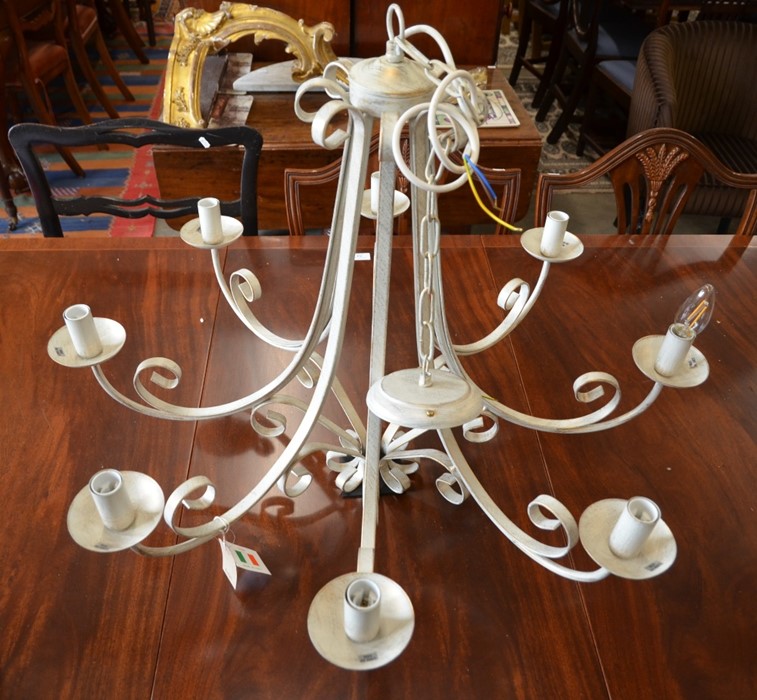 Modern 8-branch Italianate chandelier/electrolier - Image 2 of 2