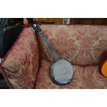 An American Ozark six-string resonator banjo