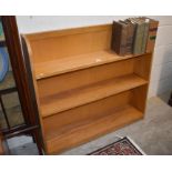 A beech open bookcase