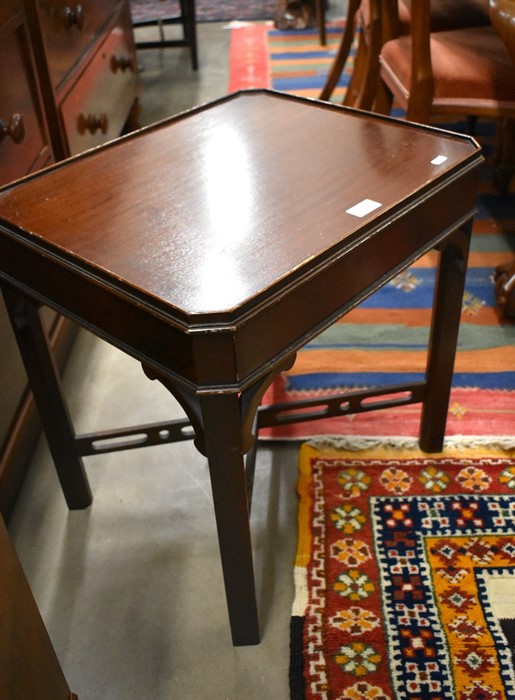 A small mahogany side table