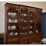 A good quality large mahogany breakfast/library bookcase