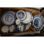 A quantity of Wood & Son Willow pattern and other wares
