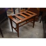 A vintage mahogany luggage rack/stand