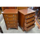 A pair of good quality mahogany bedside cabinets