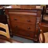 A late Victorian large mahogany chest