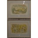 Maurice Fievet - 'Serengetti', ltd ed prints of zebras and elephants
