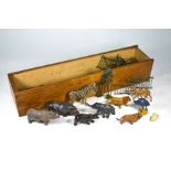 A small menagerie of Britains and other die-cast zoo animals