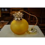 Oyster gold finished ball ceiling lamp