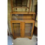 An Art Deco oak display cabinet