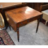 A 19th century mahogany and crossbanded rosewood sofa table