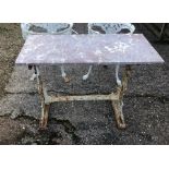 A rectangular Victorian cast iron tavern table by Gaskells, Brimingham