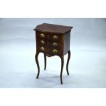 A French style mahogany bedside chest