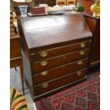 An 18th century oak fall front bureau