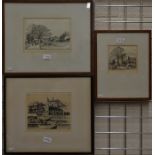 Harold Stedman - Three framed drypoint etchings