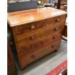 A 19th century mahogany chest