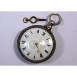 George III Irish silver pair-cased pocket watch