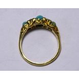 A Victorian turquoise and diamond ring