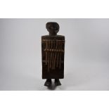 An unusual tribal hollow carved wood kalimba