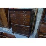 A George III mahogany chest on chest