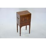 An antique shell inlaid walnut box on stand