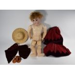 A large Simon & Halbeig SH1079 14 bisque-headed girl doll