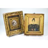 A Victorian watercolour portrait miniature